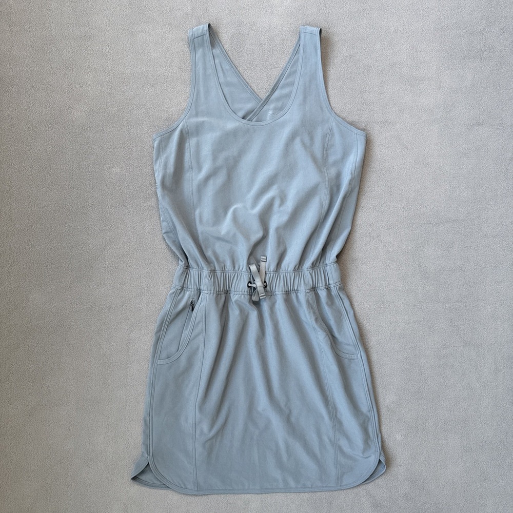 Patagonia Dress Womens XS Gray Fleetwith Cross Back Strap Tank Stretch DWR Hike‎